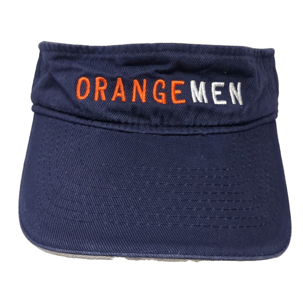 Orange Men Strapback Sun Visor Cap Blue One Size Adjustable Embroidered Toppers